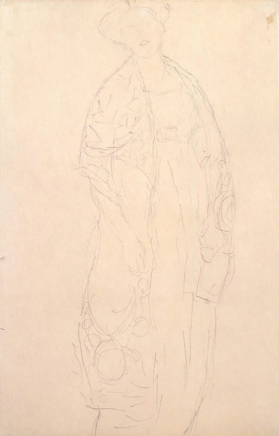 Gustav Klimt - Study for Portrait of Eugenia Primavesi Poster 1905 Gustav Klimt Study for Portrait of Eugenia Primavesi 1905 Poster PrintOvly
