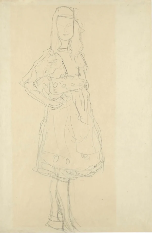Gustav Klimt Study for a Portrait of a Girl 1905 Poster PrintOvly