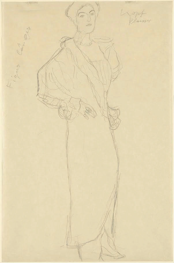 Gustav Klimt - Study for a Portrait of a Woman Facing Right Poster 1905 Gustav Klimt Study for a Portrait of a Woman Facing Right 1905 Poster PrintOvly