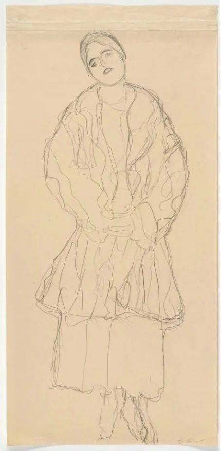 Gustav Klimt Study for the Portrait of Friederike Maria Beer Monti 1905 Poster PrintOvly