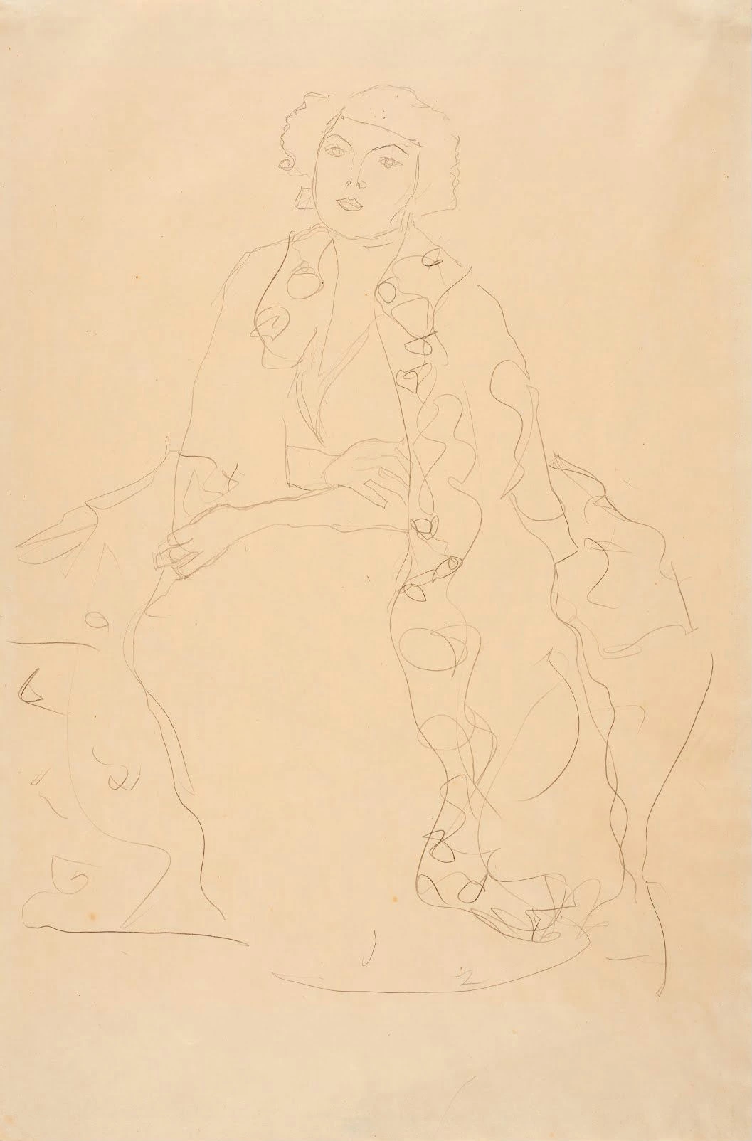 Gustav Klimt - Study for the Portrait of Amalie Zuckerkandl Poster 1905 Gustav Klimt Study for the Portrait of Amalie Zuckerkandl 1905 Poster PrintOvly