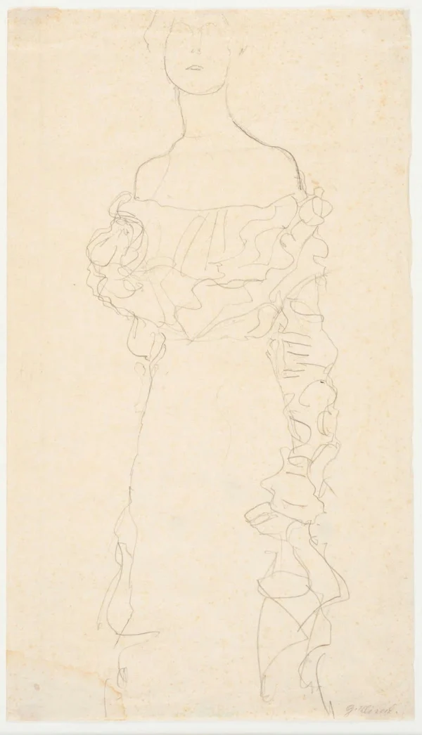 Gustav Klimt Study for the Portrait of Elisabeth Bachofen Echt 1905 Poster PrintOvly