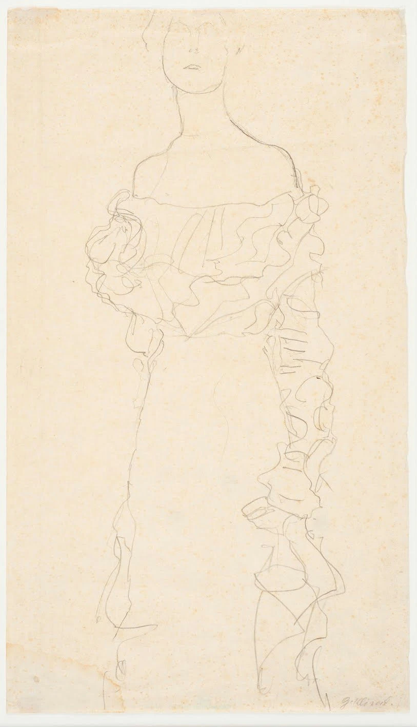 Gustav Klimt - Study for the Portrait of Elisabeth Bachofen Echt Poster 1905 Gustav Klimt Study for the Portrait of Elisabeth Bachofen Echt 1905 Poster PrintOvly