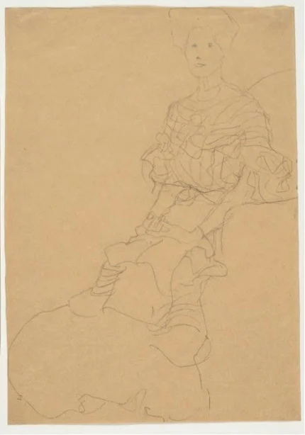 Gustav Klimt Study for the Portrait of Fritza Riedler 1905 Poster PrintOvly