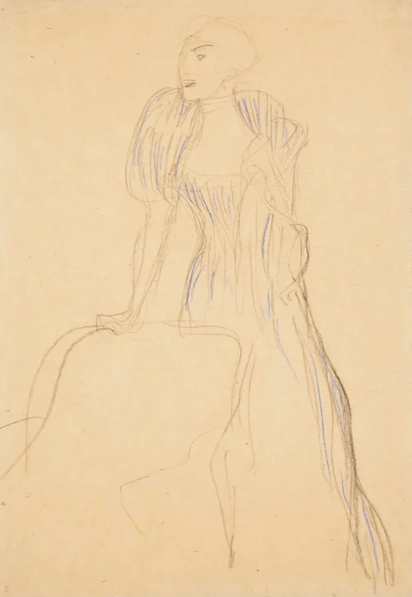 Gustav Klimt Study for the Portrait of Rose Von Rosthorn Friedmann 1905 Poster PrintOvly
