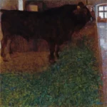 Gustav Klimt The Black Bull Poster 1905 Wall Art Painting