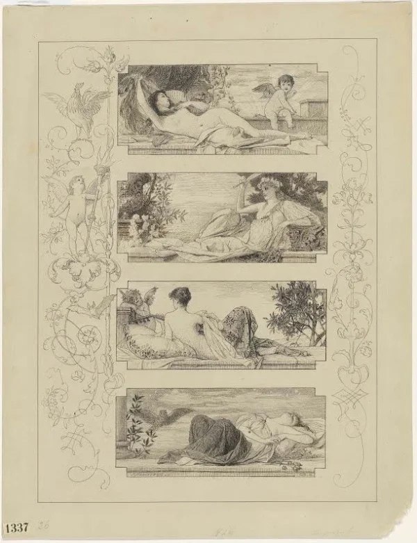 Gustav Klimt The Times of Day 1905 Poster PrintOvly