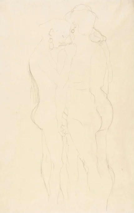 Gustav Klimt Three Female Nudes Standing 1905 Poster PrintOvly