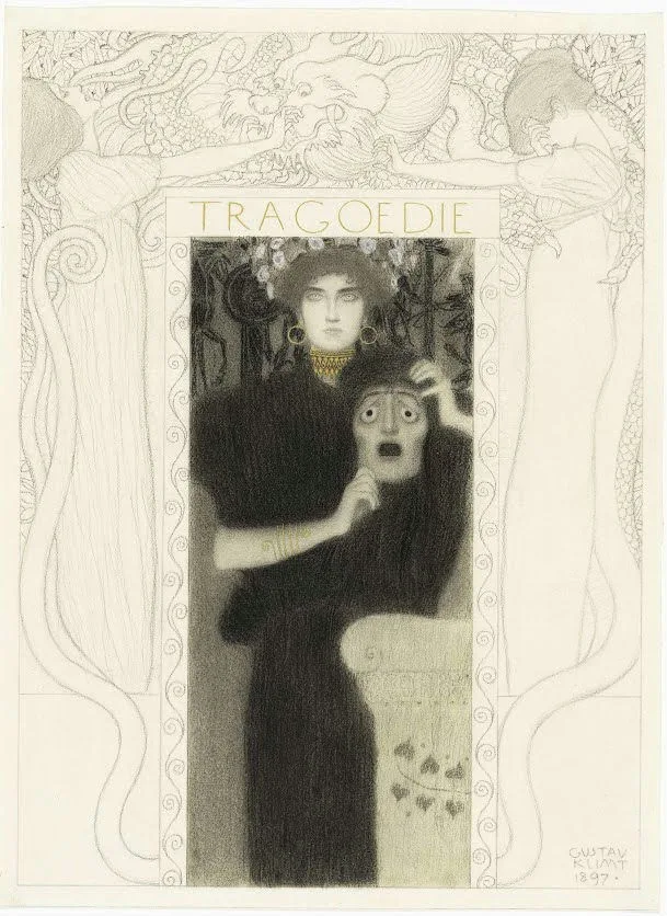 Gustav Klimt - Tragedy Poster 1905 Gustav Klimt Tragedy 1905 Poster PrintOvly