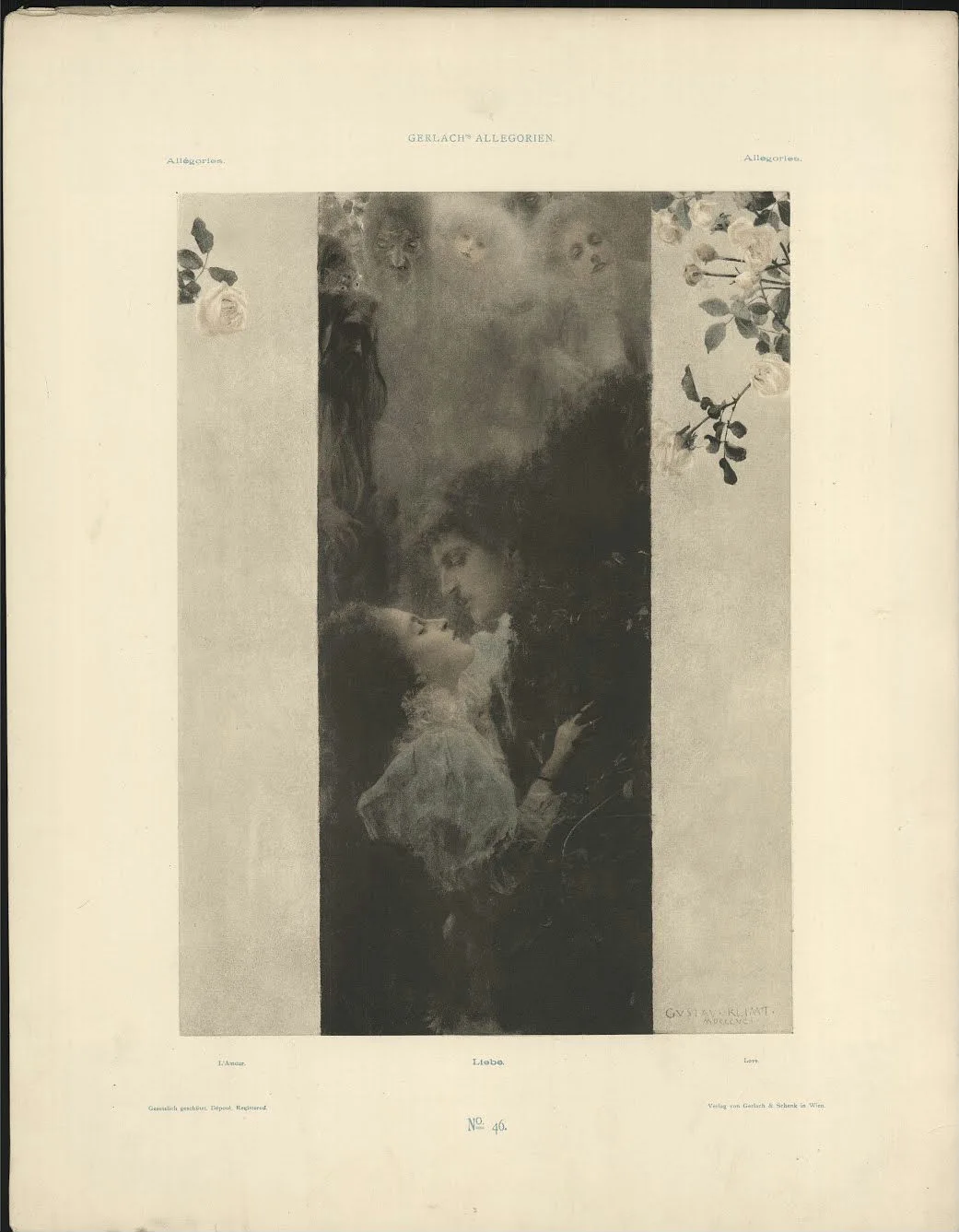 Gustav Klimt - Liebe 46 From Allegorien Neue Folge Edited by Martin Gerlach 18951900 Poster 1905 Gustav Klimt Liebe 46 From Allegorien Neue Folge Edited by Martin Gerlach 18951900 1905 Poster PrintOvly