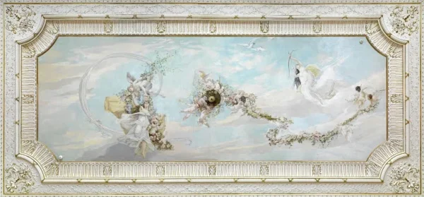 Gustav Klimt The Ceiling Painting Spring in the Salon of the Empress Hermesvi 1905 Poster PrintOvly