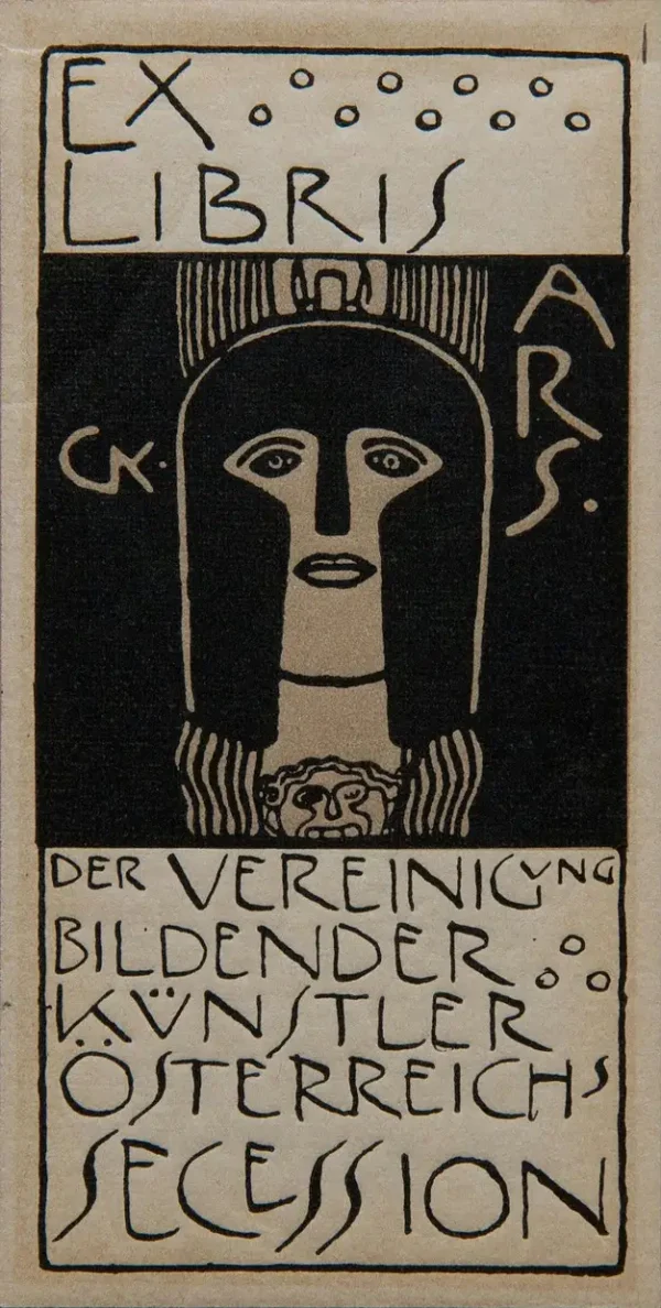 Gustav Klimt Gusttav Klimt Ex Libris (bookplate) Vereinigung Bildender Künstler Österreichs Secession 1905 Poster PrintOvly