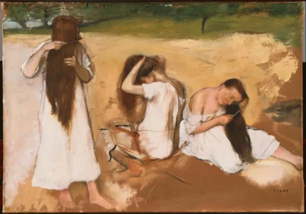 Edgar Degas Women Combing Their Hair 1875 Poster PrintOvly