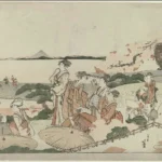 Katsushika Hokusai Katsushika Bewonderen van de Kersenbloesem bij Gotenyama Na Poster 1815 Wall Art Painting