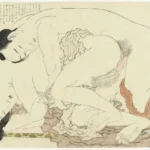 Katsushika Hokusai Katsushika Getrouwde Vrouw met Geliefde Poster 1815–1823 Wall Art Painting