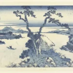Katsushika Hokusai Katsushika het Suwa Meer in de Provincie Shinano Poster 1829–1833 Wall Art Painting
