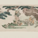 Katsushika Hokusai Katsushika Jō and Uba the Ancient Couple of Takasago Poster 1800–1810 Wall Art Painting