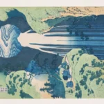 Katsushika Hokusai Katsushika Yohachi Nishimuraya the Amida Falls in the Far Reaches of the Kisokaidō Road Poster 1833 Wall Art Painting