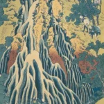 Katsushika Hokusai Waterfalls of Various Districts Kirifuri No Taki at Kurokami Yama in Shimotsuke Province Poster 1832 Wall Art Painting