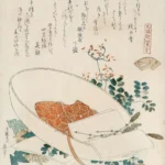 Katsushika Hokusai Myriad Grasses Shell (Chigusagai) From the 'a Shell Matching Game with Genroku Thirty Six Link Poster 1830 Wall Art Painting