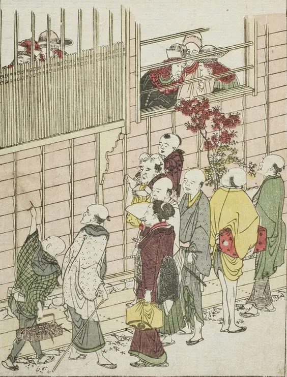 Katsushika Hokusai Dutchmen's Quarters circa 1802 Katsushika Hokusai Dutchmen's Quarters Circa Poster 1802 Wall Art Painting - Image 1