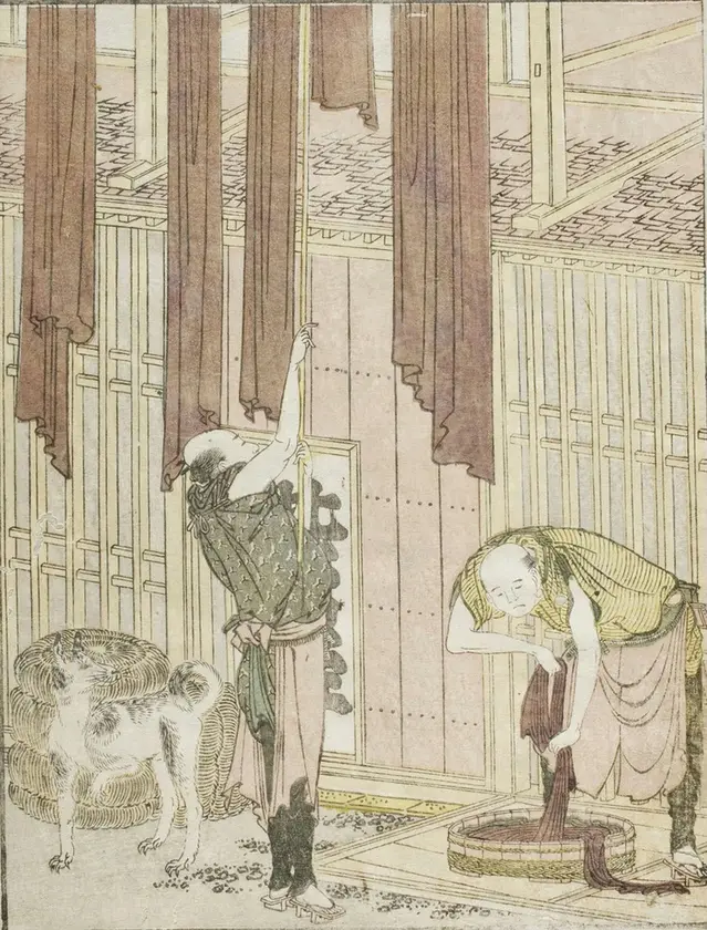 Katsushika Hokusai Dyers circa 1802 Katsushika Hokusai Dyers Circa Poster 1802 Wall Art Painting - Image 1