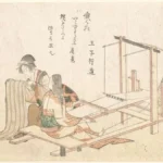 Katsushika Hokusai Hata Ori 職人三十六歌仙 the Weaving Factory Ca Poster 1802 Wall Art Painting