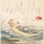 Katsushika Hokusai Miyako Gai 元禄歌仙貝合 Miyako Shell Probably Poster 1821 Wall Art Painting