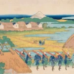Katsushika Hokusai Thirty Six Views of Mount Fuji Mt Fuji Seen From Senju Kagai Poster 1830–1833 Wall Art Painting