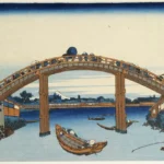 Katsushika Hokusai Ukiyo E Print of Fukagawa From Views of Mt Fuji Poster 1830 Wall Art Painting