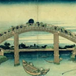 Katsushika Hokusai Under Mannen Bridge in the Fukagawa Ca Poster 1830 Wall Art Painting