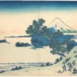Katsushika Hokusai 冨嶽三十六景 相州七里浜 Shichirigahama in Sagami Province (Sōshū Shichirigahama) From the Thirty Six Vie Poster 1830 Wall Art Painting