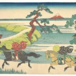Katsushika Hokusai 冨嶽三十六景 隅田川関屋の里 Sekiya Village on the Sumida River (Sumidagawa Sekiya No Sato) From the Thirty Poster 1830 Wall Art Painting