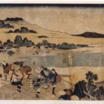 Katsushika Hokusai 葛飾北斎 Echizen Bridge in Fukui Province Poster 1849 Wall Art Painting