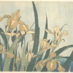 Katsushika Hokusai 葛飾北斎画 燕子花 Grasshopper and Iris 1820s Poster 1830 Wall Art Painting