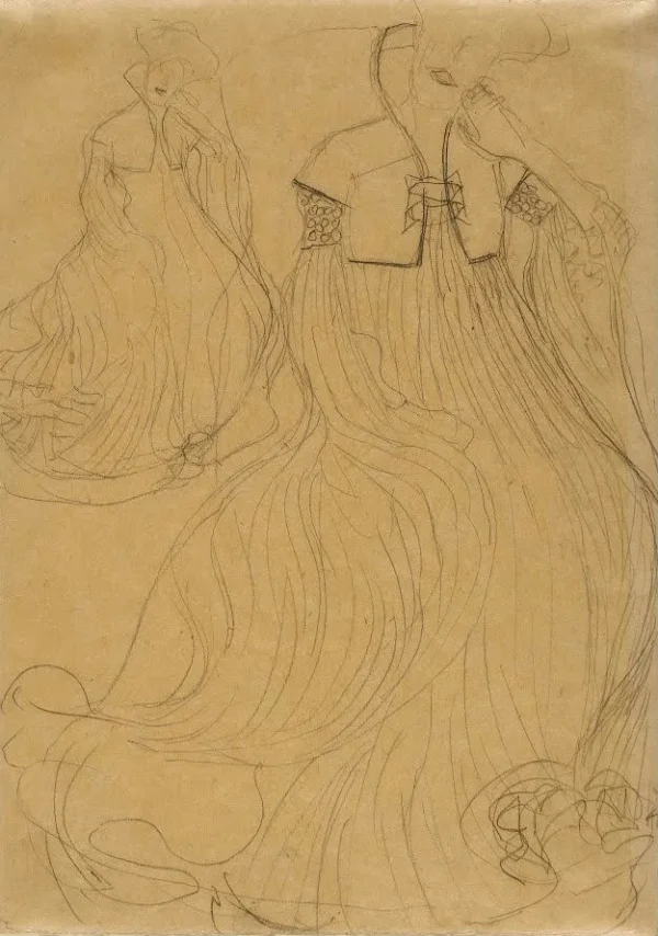 Gustav Klimt Study for Portrait of Adele Bloch Bauer I C (1905) Poster PrintOvly