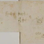 Leonardo da Vinci Elementi di Una Macchina C (Penna E Inchiostro Bruno Su Carta) Poster 1489 Wall Art Painting