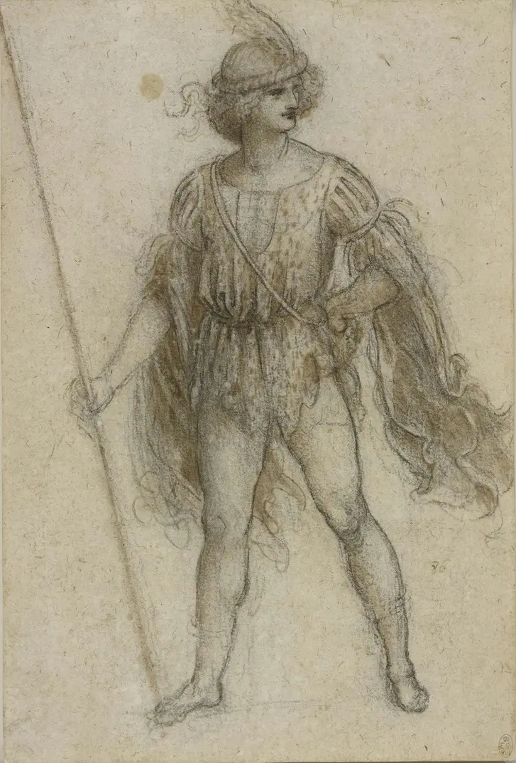 Leonardo da Vinci - A Masquerader As a Lansquenet Poster 1517 Leonardo da Vinci A Masquerader As a Lansquenet 1517 Poster PrintOvly