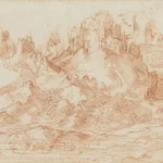 Leonardo da Vinci A Mountainous Landscape 1506 Poster PrintOvly