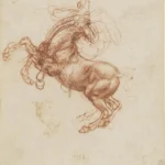 Leonardo da Vinci A Rearing Horse C 4 Poster 1503 Wall Art Painting