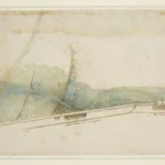 Leonardo da Vinci A Weir on the Arno East of Florence Poster 1504 Wall Art Painting