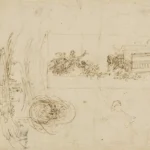 Leonardo da Vinci An Architectural Allegory and Designs for a Stage Set Poster 1495 Wall Art Painting