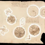 Leonardo da Vinci Codex Atlanticus Highlighted Sketches Poster 1477 Wall Art Painting