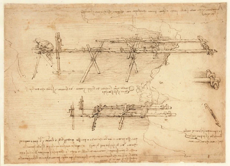 Leonardo da Vinci - Codex Atlanticus Folio 55 Poster 1478 Leonardo da Vinci Codex Atlanticus Folio 55 1478 Poster PrintOvly