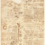 Leonardo da Vinci Codex Atlanticus Folio 696 Poster 1478–1519 Wall Art Painting