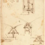 Leonardo da Vinci Codex Atlanticus Folio 755 Poster 1478–1519 Wall Art Painting