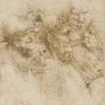 Leonardo da Vinci Recto a Man Tricked by Gypsies Verso an Inscription Describing Evil Men Poster 1493 Wall Art Painting