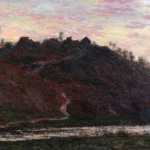 Claude Monet le Village de la Roche Blond Effet du Soir Poster 1890 Wall Art Painting