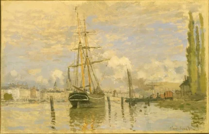 Claude Monet Monetclaude the Seine at Rouen Poster 1872 Wall Art Painting