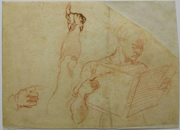Michelangelo Studies for the Punizione di Aman 1511 Poster PrintOvly
